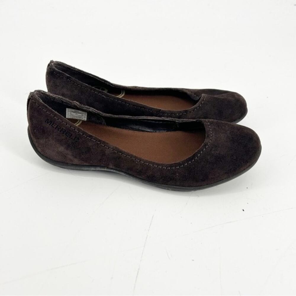 MERRELL Avesso Brown Espresso Suede Flats Size 6‎